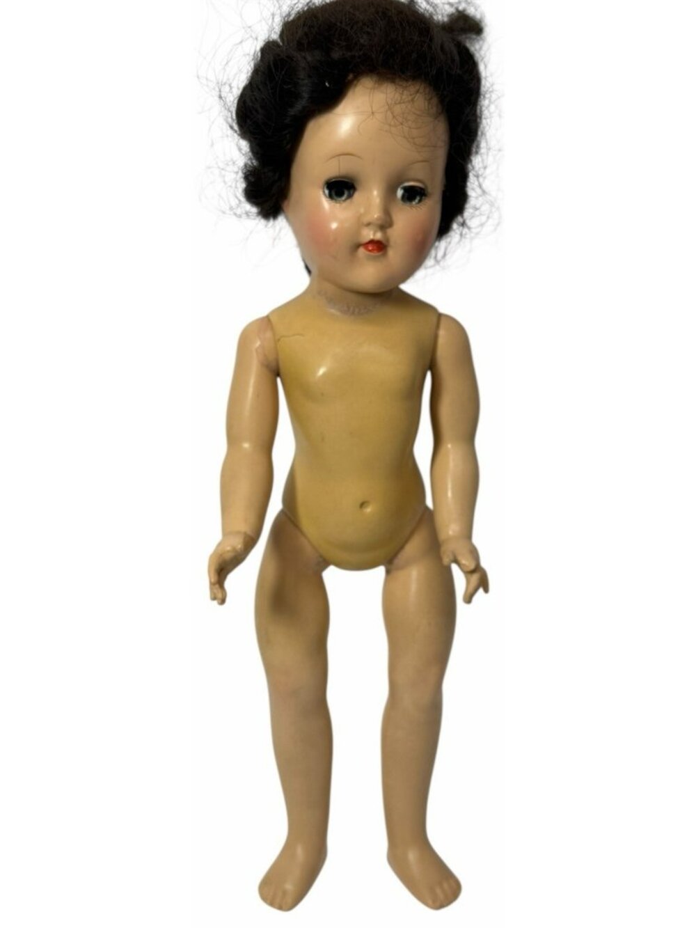 Vintage 1950s Ideal TONI 14" Doll P90 Brunette Dark Brown Wig Sleep Eyes Boots